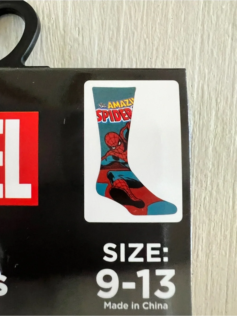 NWT Marvel Spider-Man Crew Socks Bundle of 2 Kids Size 9-13 Superhero Socks
